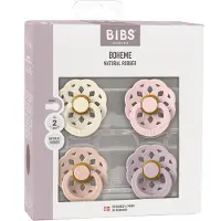 BIBS Boheme 4-pack Pyöreitä Lateksituttia Ivory Blush Blossom Dusky Lilac Ivory Blush Blossom Dusky Lilac 0+ Months Latex Purppura 0+ kuukautta From Newborn Pojat, Tytöt