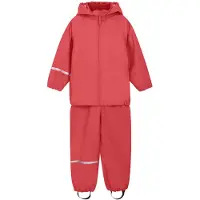 CeLaVi Basic Rainwear Set -Pu - Red - 140
