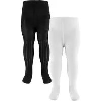 Minymo Stocking - Rib (2-Pack) - White - 104\110