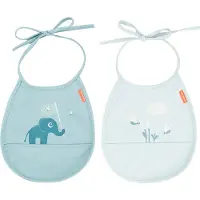 Done by Deer Elphee Tiny Pocket Ruokalappu 2-pack, Blue