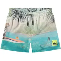 Molo Niko Board Shorts Leo On Surf 92/98 cm Beige 92/98 cm Pojat, Tytöt