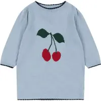 Konges Sløjd Alexa Neulottu Mekko Blue Fog Blue Fog 4 Y Sininen 4 vuotta Tytöt