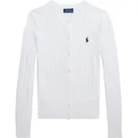 Ralph Lauren Mini-Cable Cotton Cardigan - White - 132-140