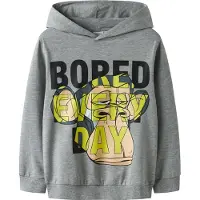 Name it Nkmdeep Bod Nreg Sweat Wh Bru Sky - Grey - 122-128
