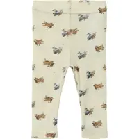 Lil´ Atelier Nbmnalu Wo/Mo Slim Legging Lil Noos - Cream - 68