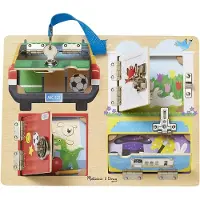 Melissa & Doug Puinen Aktivointilauta Lukolla Ja Salvan (806100) Lelu