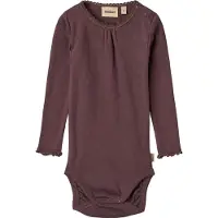Wheat Rib Body L/S Lotta - Burgundy - 80
