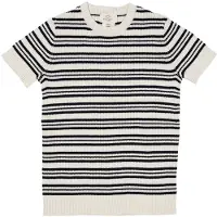 Copenhagen Colors Knitted Rib Blouse W. Ss - Black - 122