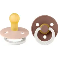 BIBS Colour Glow Tutti 2-pack Lateksi Koko 2, Blush/Woodchuck