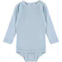 Joha Villasta Valmistettu Pitkähihainen Body Blue Blue-80 cm Sininen 80 cm Pojat, Tytöt