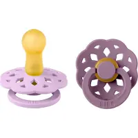 BIBS Boheme Tutti 2-Pack Luonnonkumi Koko 2 Pyöreä, Violet Sky/Mauve