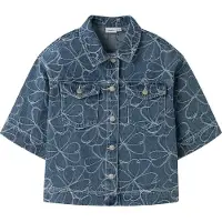 Name it Kauluspaita - NkfEvelyn - Medium+ Blue Denim - - 9 v (134) - Kauluspaidat - lyhythihainen