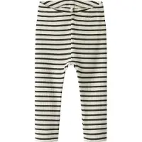 Name it Leggingsit 'NBNBani' tummanruskea / valkoinen