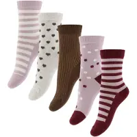 Minymo Sock W. Pattern (5-Pack) - Multi/patterned - 23\26