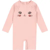 Konges Sløjd Kitty Uimapuku Powder Pink Powder Pink 9 months Vaaleanpunainen 9 kuukautta Tytöt