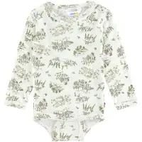 Joha Villa Vauva Body Off White Off white-100 cm Wool Valkoinen 100 cm Pojat, Tytöt