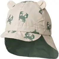 Liewood Gorm Reversible Sun Hat With Ears - Green - 6-9M