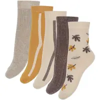 Minymo Socks W. Pattern (5-Pack) - Multi/patterned - 19\22