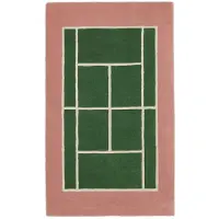 OYOY Tennis Matto 88x150, Green/Rose