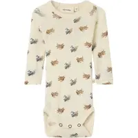 Lil´ Atelier Nbmnalu Wo/Mo Ls Slim Body Lil Noos - Cream - 56