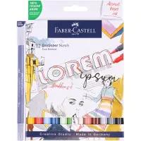 Faber-Castell Tussit - 12 kpl. + Mikseri - Goldfaberin luonnos - - OneSize - Tussit