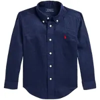 Ralph Lauren Kauluspaita - Pellava - Laivastonsininen - - 18-20 v - Kauluspaidat