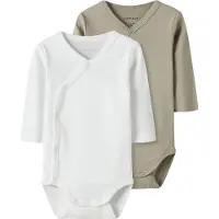 Name it Potkuhousut/body tummabeige / valkoinen