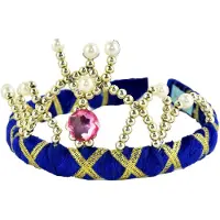 Den Goda Fen Naamiaisasut - Tiara, Vakosametti - Sininen - - OneSize - Naamiaisasut