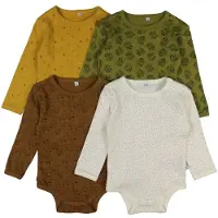 Pippi Baby Body Ls Ao-Printed (4-Pack) - Multi/patterned - 50