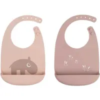 Done by Deer Ozzo ruokalappu 2-pack Puuteri