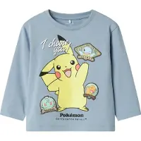Name it Nmmjumbo Pokemon Nreg Ls Top Box Sky - Blue - 104