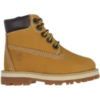 Timberland unisex for kids. TB0A28VM2311 Leather lace-up boots Courma yellow (24), Flat, Laces, Zip, Casual, children's fashion