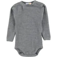 Joha Vauvan Body Harmaa Lt. Grey Melange-70 cm Wool Harmaa 70 cm Pojat, Tytöt