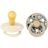 BIBS x Liberty Colour Bobo Tutti 2-pack Lateksi Koko 2, Ivory Mix