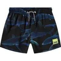 Molo Niko Board Shorts Midnight Sharks 98/104 cm Laivastonsininen 98/104 cm Pojat, Tytöt
