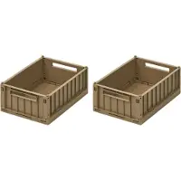 Liewood Weston Storage Box S 2-Pack - Brown - ONE SIZE