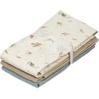 Cam Cam Copenhagen Muslin Cloth, 3-Pack - Gots Mix - Classic Stripes Rose - Multi/patterned - ONE SIZE
