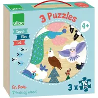 Vilac Palapeli - 3x16 Tiilet - ilmassa, vedessä ja maassa - - OneSize - Palapelit