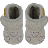 En fant Wool Slippers W. Embroidery - Grey - 23\24