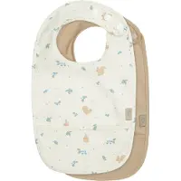 Cam Cam Copenhagen Bib W/ Pocket, 2-Pack - Blueberries - Cream - ONE SIZE