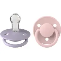 BIBS De Lux Tutti 2-pack Silikoni One Size Pyöreä, Blossom/Dusty Lilac