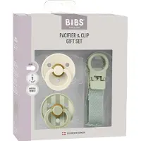 BIBS Colour Tutti & Loop Tuttinauha Lahjapakkaus Lateksi Koko 1, Sage