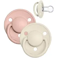 BIBS De Lux Tutit 2-pack Silikoni, Ivory/Blush