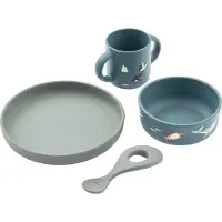 Liewood Vivi Printed Tableware Set - Blue - ONE SIZE