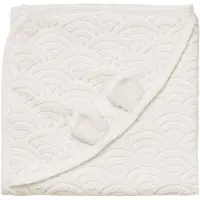 Cam Cam Copenhagen Hooded Baby Towel W/ Ears - Gots - Almond - White - ONE SIZE