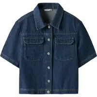 Name it Kauluspaita l/h - NkfLea - Dark Blue Denim - - 14 v (164) - Kauluspaidat - lyhythihainen