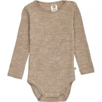Müsli Woolly Rib L/S Body - Beige - 86