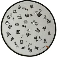 Oyoy Living Design The Alphabet Rug - Grey - Ø120X1CM