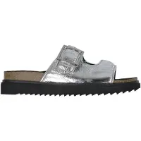 Zadig & Voltaire for girl. X60281 Silver leather sandals with straps (35), Flat, None, Casual, children's fashion