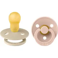 BIBS Colour 2-pack Pyöreitä Lateksitutteja Vanilla Blush (Vanilla Blush) Vanilla Blush Vanilla Blush 18+ Months Latex Vaaleanpunainen 18+ kuukautta From Newborn Tytöt